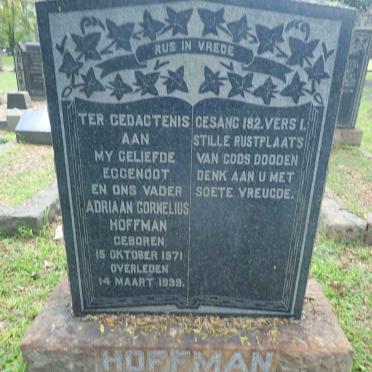 HOFFMAN Adriaan Cornelius 1871-1939
