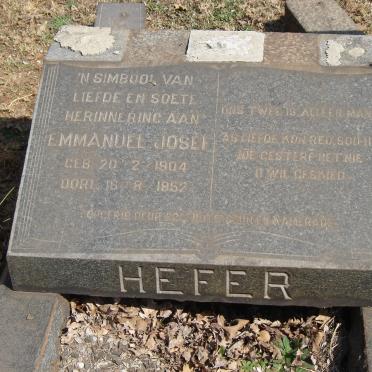 HEFER Emmanuel Josef 1904-1952
