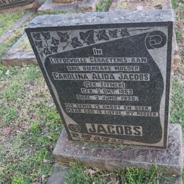 JACOBS Carolina Alida nee EITNER 1863-1930