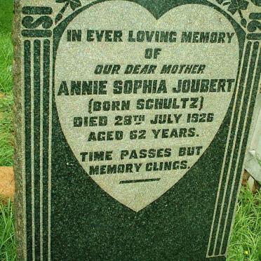 JOUBERT Annie Sophia nee SCHULTZ -1926