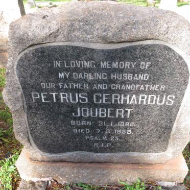 JOUBERT Petrus Gerhardus 1888-1958