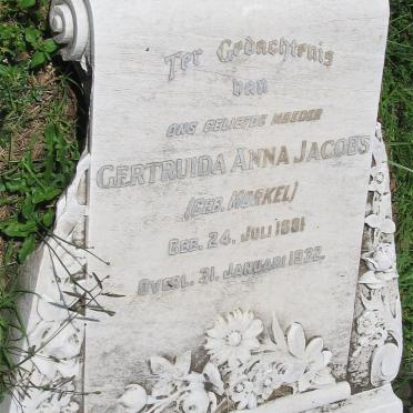 JACOBS Gertruida Anna nee MORKEL 1881-1932