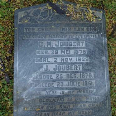 JOUBERT J. 1870-1951 &amp; C.M. 1876-1939
