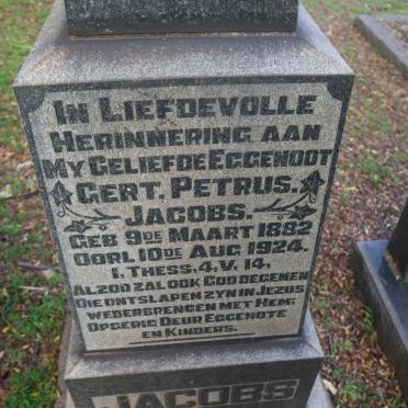 JACOBS Gert Petrus 1882-1924
