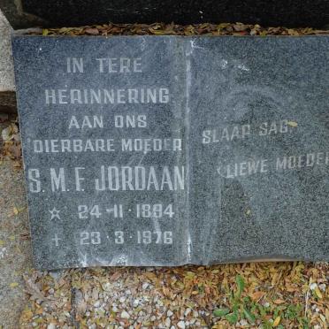 JORDAAN S.M.F. 1894-1976