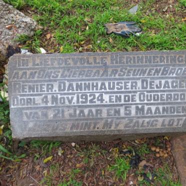 JAGER Renier Dannhauser, de -1924