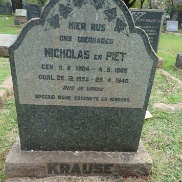 KRAUSE Nicholas 1904-1953 :: KRAUSE Piet 1906-1940