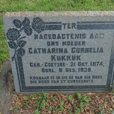 KUKKUK Catharina Cornelia nee COETZEE 1874-1939