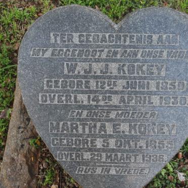 KOKEY W.J.J. 1850-1930 &amp; Martha E. 1855-1936