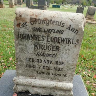 KRUGER Johannes Lodewikus 1932-1933