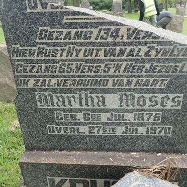 KRUGER Casper Jan Henderik 1876-1926 &amp; Martha MOSES 1875-1970