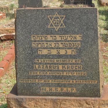 KROCH Lazarus -1922