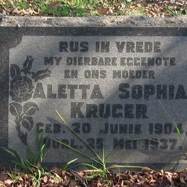 KRUGER Aletta Sophia 1904-1937