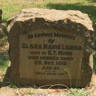 KING Clara Marie Louisa -1919
