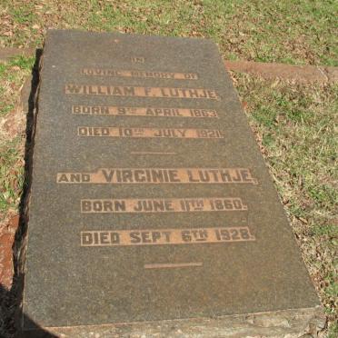 LUTHJE William F. 1863-1921 &amp; Virginie 1860-1928