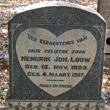 LOUW Hendrik Joh. 1889-1917
