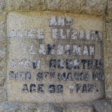 LANDSMAN Frederick W. -1927 &amp; Alice Elizabeth COURTRIES -1930