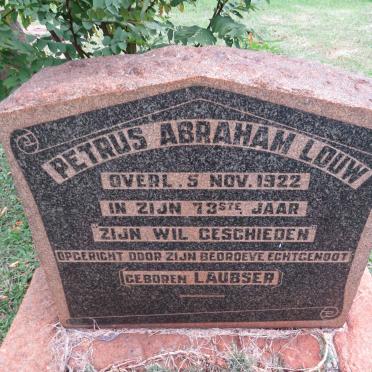 LOUW Petrus Abraham -1922