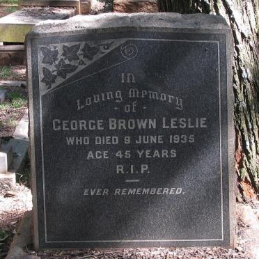 LESLIE George Brown -1935