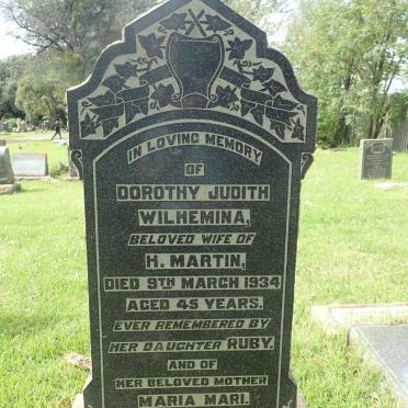 MARTIN Dorothy Judith Wilhemina -1934