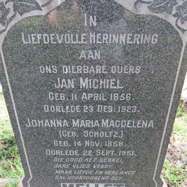 MELLET Jan Michiel 1856-1923 &amp; Johanna Maria Magdelena SCHOLTZ 1868-1951