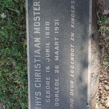 MOSTERT Matthys Christiaan 1888-1931
