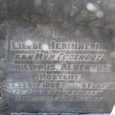 MOSTERT Philippus Albertus 1882-1918