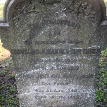 MATTHEUS Cornelius Johannes 1849-1917 &amp; Sara Johanna FOURIE 1849-1922