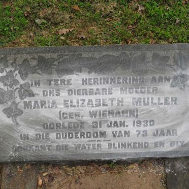 MULLER Maria Elizabeth nee WIEHAHN -1930