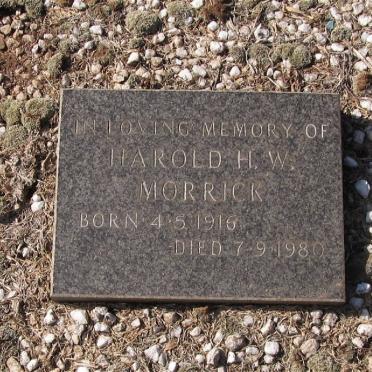 MORRICK Harold H.W. 1916-1980
