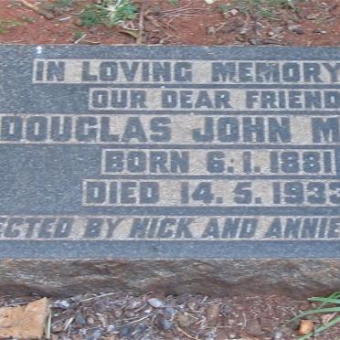McKAY Douglas John 1881-1933