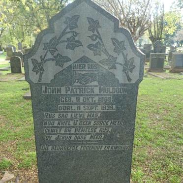 MULDOON John Patrick 1869-1939
