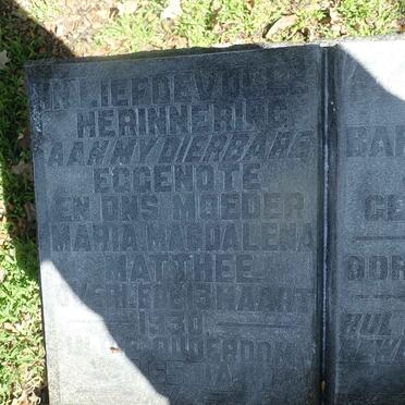 MATTHEE Barend Petrus Jacobus 1864-1944 &amp; Maria Magdalena -1930