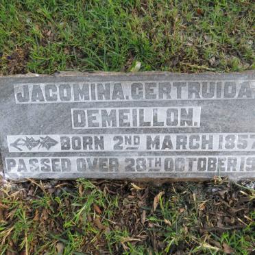 MEILLON Jacomina Gertruida, de 1857-1911