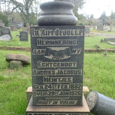 MEINTJES Andries Jacobus 1882-1926