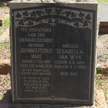 MARE Johannes Petrus 1900-1938 &amp; Issabella VAN WYK 1904-1990