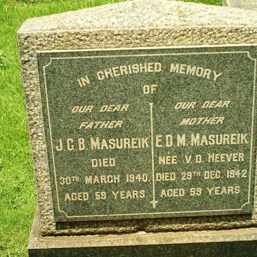 MASUREIK J.G.B. -1940 &amp; E.D.M. V.D. HEEVER -1942