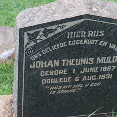 MULDER Johan Theunis 1867-1931