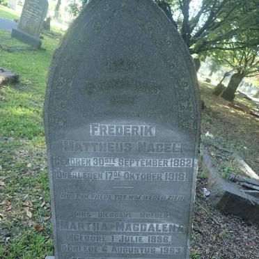 NAGEL Frederik Mattheus 1882-1918 &amp; Martha Magdalena 1886-1963