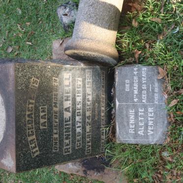 NELL Rennie A. 1867-1923 :: VENTER Rennie Alette -1944