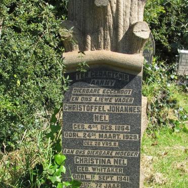 NEL Christoffel Johannes 1864-1929 &amp; Christina WHITAKER -1941