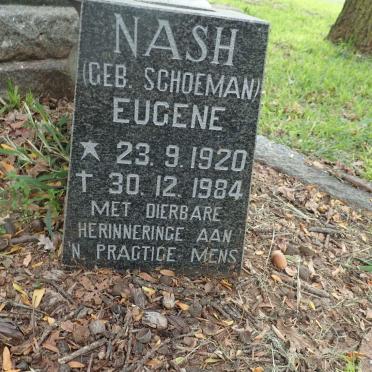 NASH Eugene nee SCHOEMAN 1920-1984