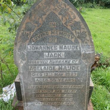 NAUDE Johannes -1927 &amp; Adelaide Maria -1940