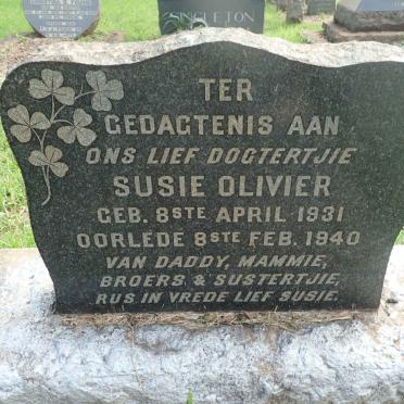 OLIVIER Susie 1931-1940