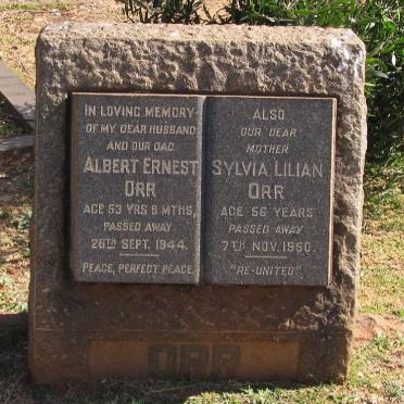 ORR Albert Ernest -1944 &amp; Sylvia Lilian -1950