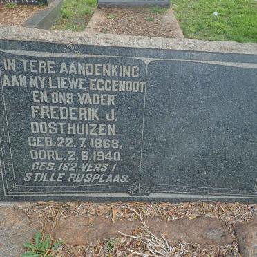 OOSTHUIZEN Frederik J. 1868-1940