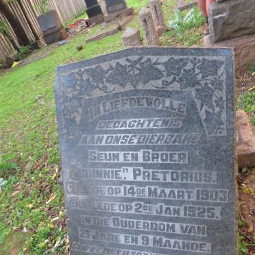 PRETORIUS Johnnie 1903-1925