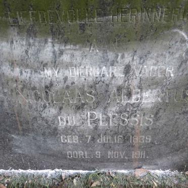 PLESSIS Nicolaas Albertus, du 1839-1911