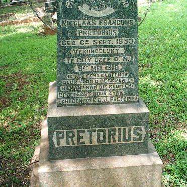 PRETORIUS Nieclaas Francous 1893-1919