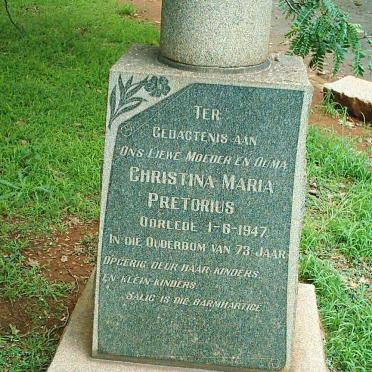 PRETORIUS Christina Maria -1947